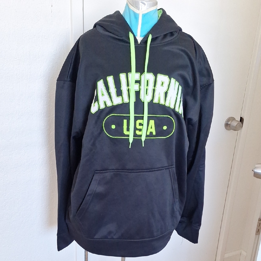 California USA Black Hoodie